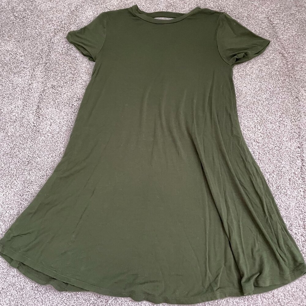 Forever 21 Dark Green Girls T-Shirt Dress